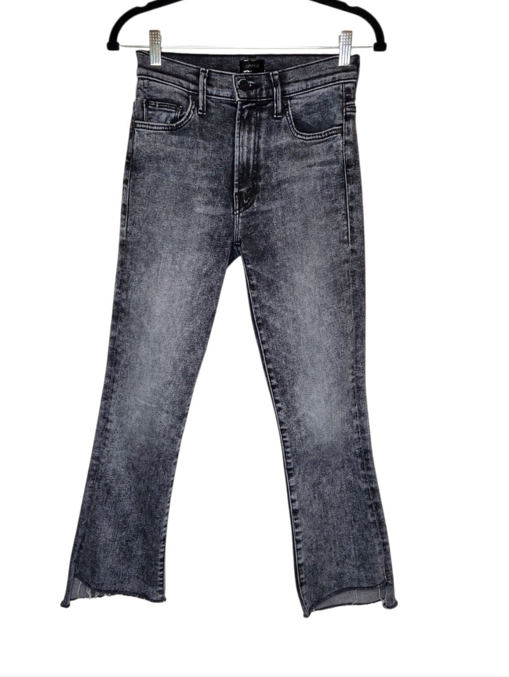Mother The Insider Crop Step Fray Jeans in Train Stops Wash Size 26